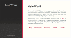 Desktop Screenshot of bartwolff.com